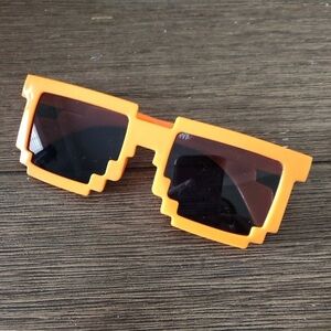 Minecraft kids orange pixel sunglasses